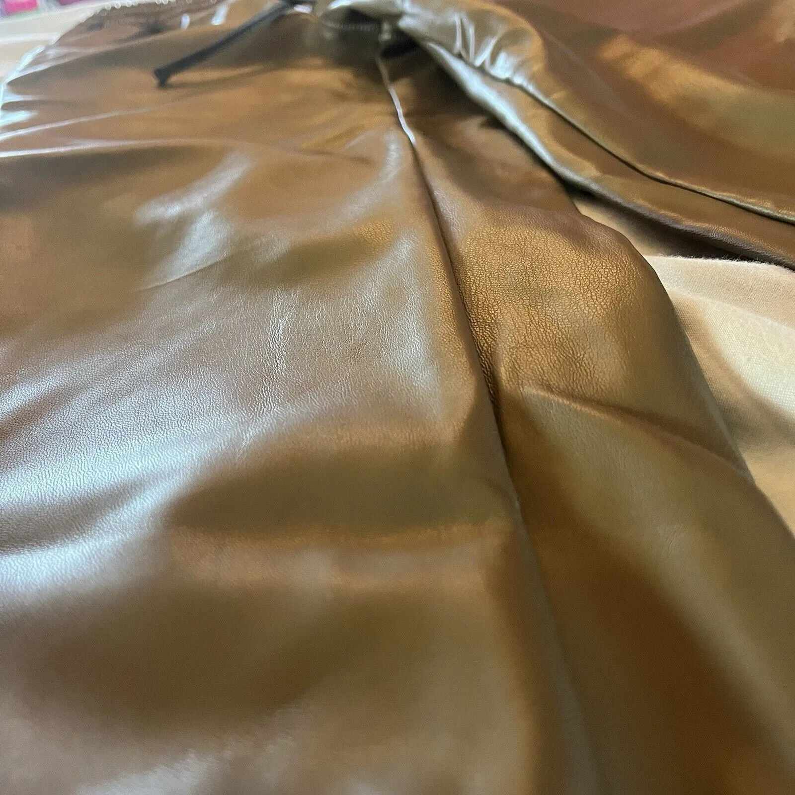 NWT Faux Vegan Leather Joggers Pants Green (Dollhouse Brand) Size Medium - Image 3