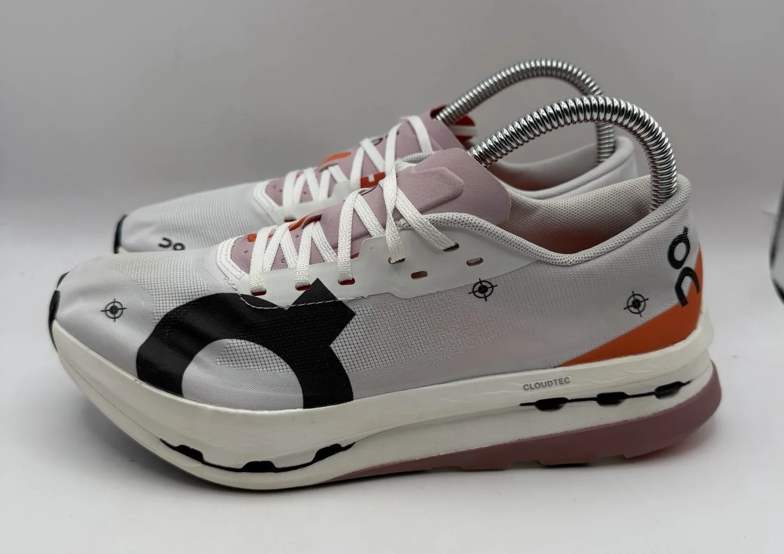 On Cloudboom Echo 3 Running Shoes White Flame orange/black Women's 7.5 New - Image 1