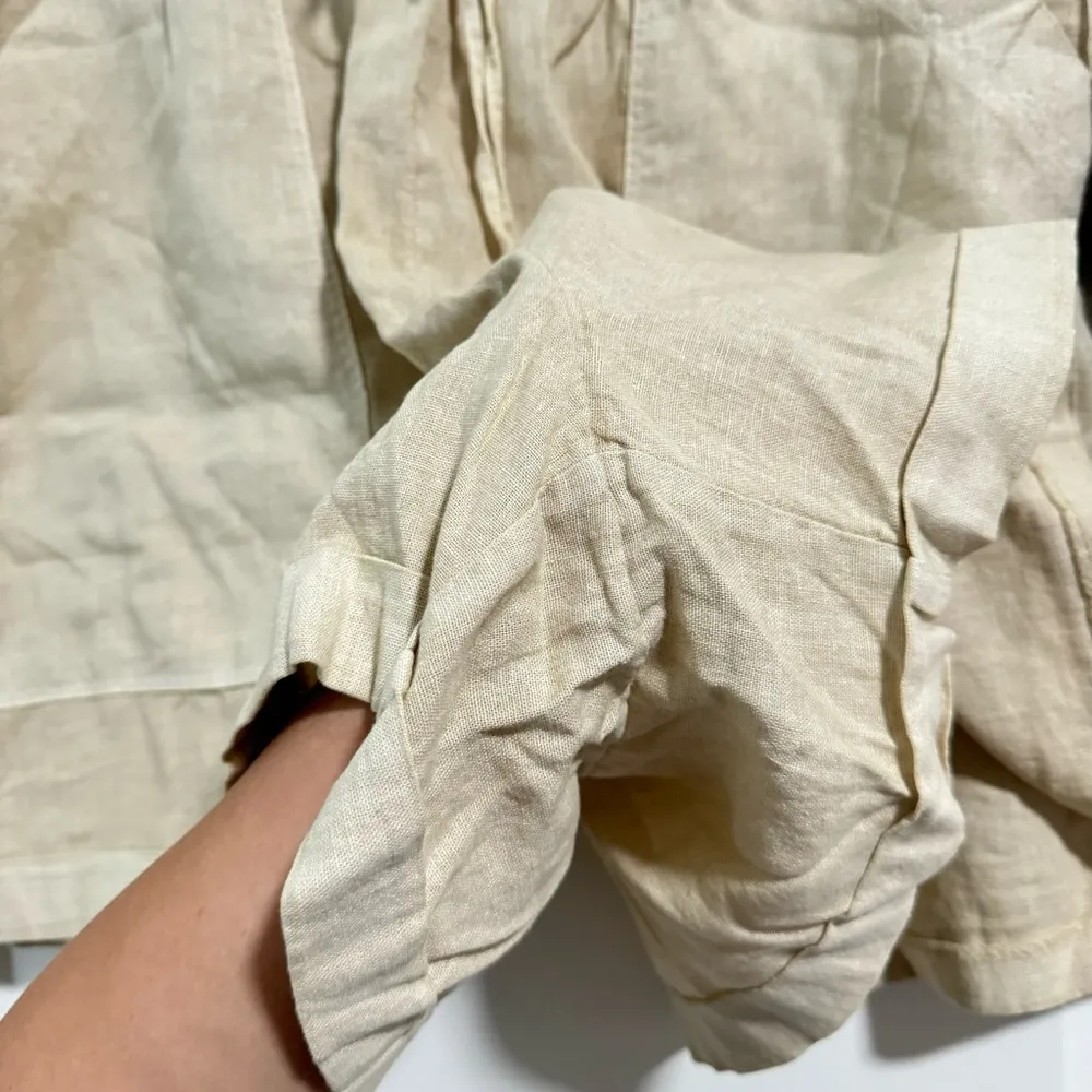 Universal Thread Linen Blend Cream Shorts Elastic Waist NWT 1X - Image 7