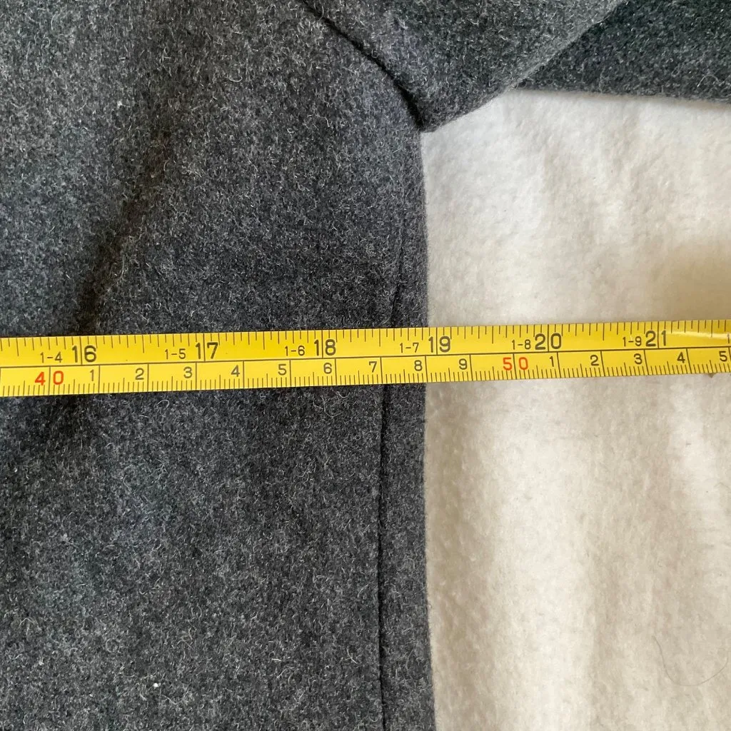 st john's bay women wool coat Gray SZ PETITE S BUST 38 - Image 7