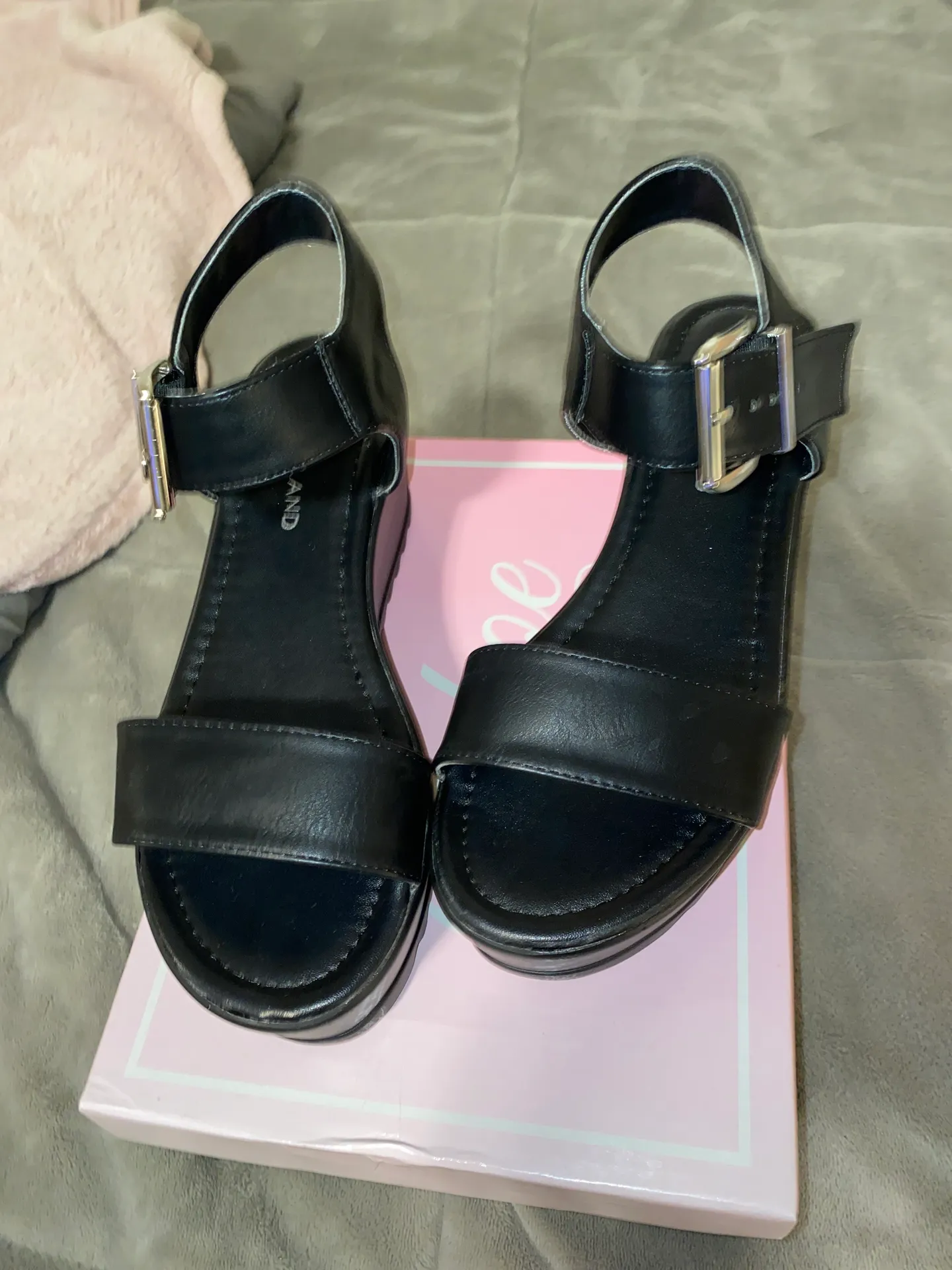 Shoe Land Black Platform Shoes - Image 3