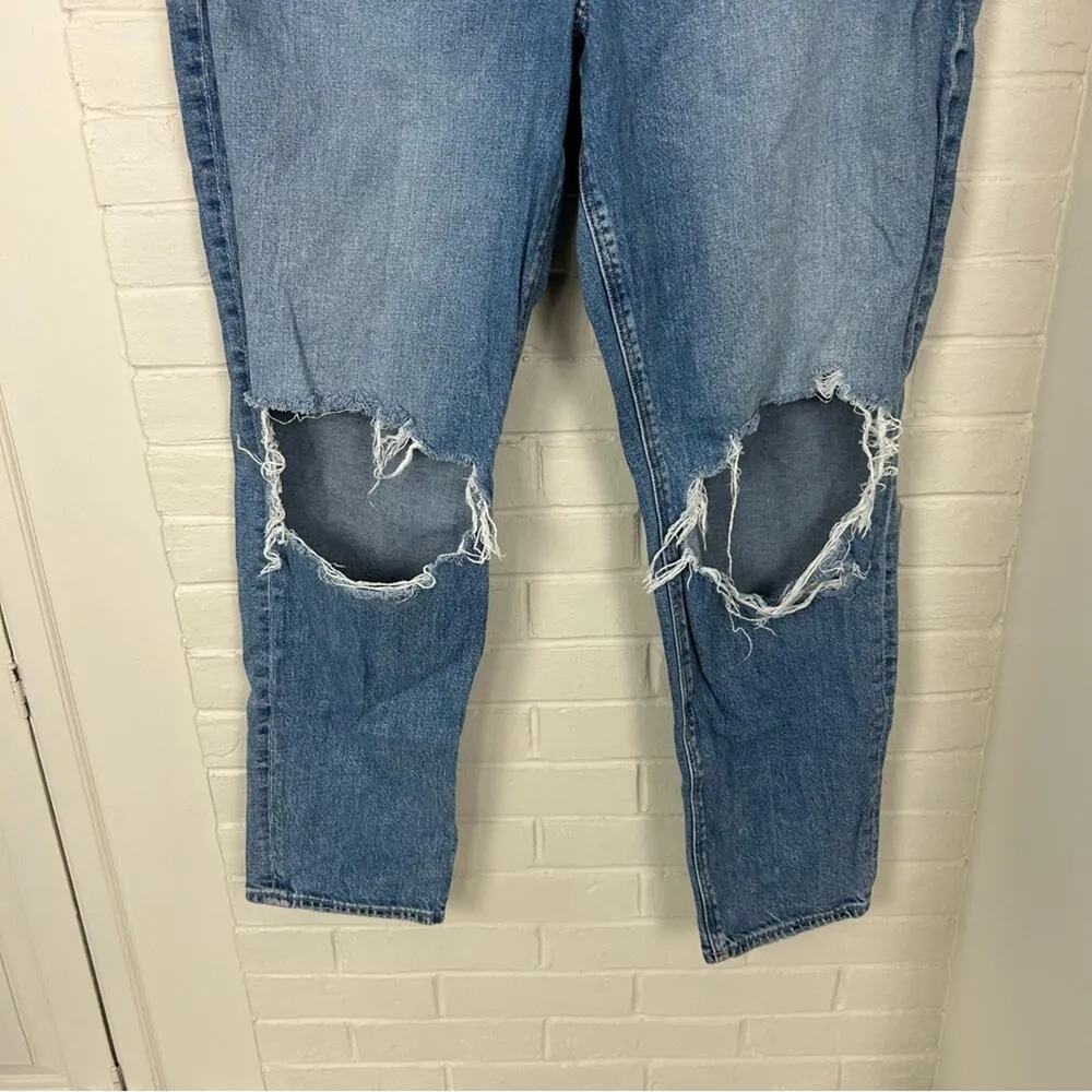 American Eagle Distressed Knee Mom Jeans Size 18 Long - Image 7