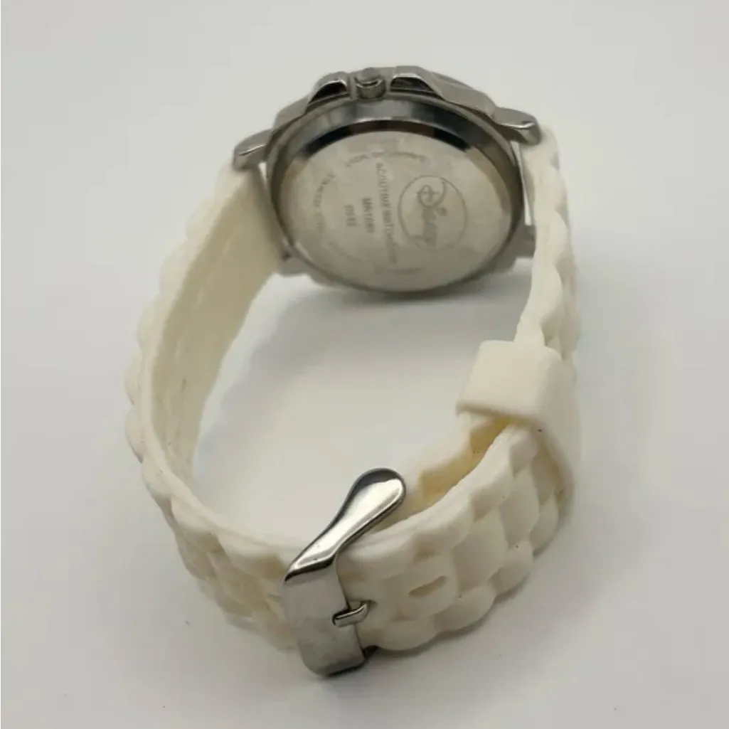 Disney Minnie Mouse White Silicone Band Silver face watch girl women’s Y2K - Image 8