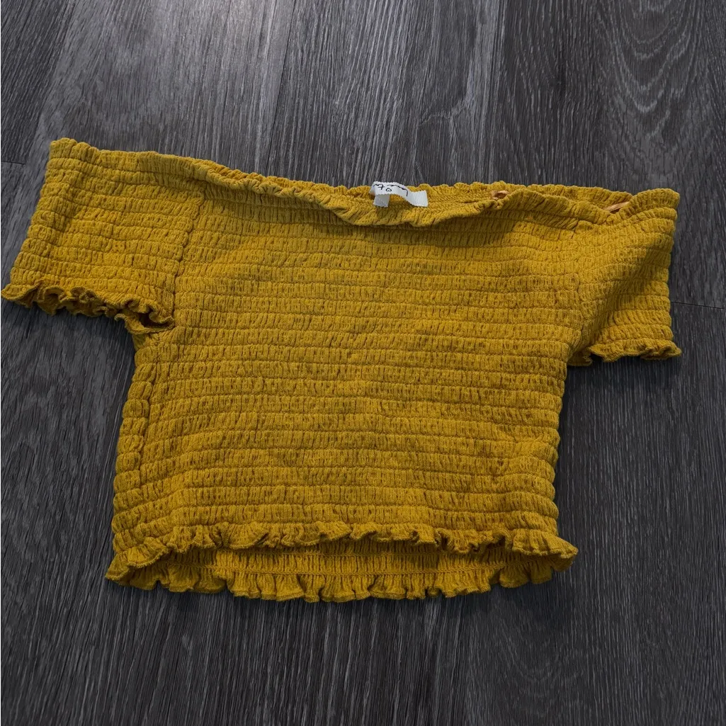 Yellow Off the Shoulder Top - Image 2
