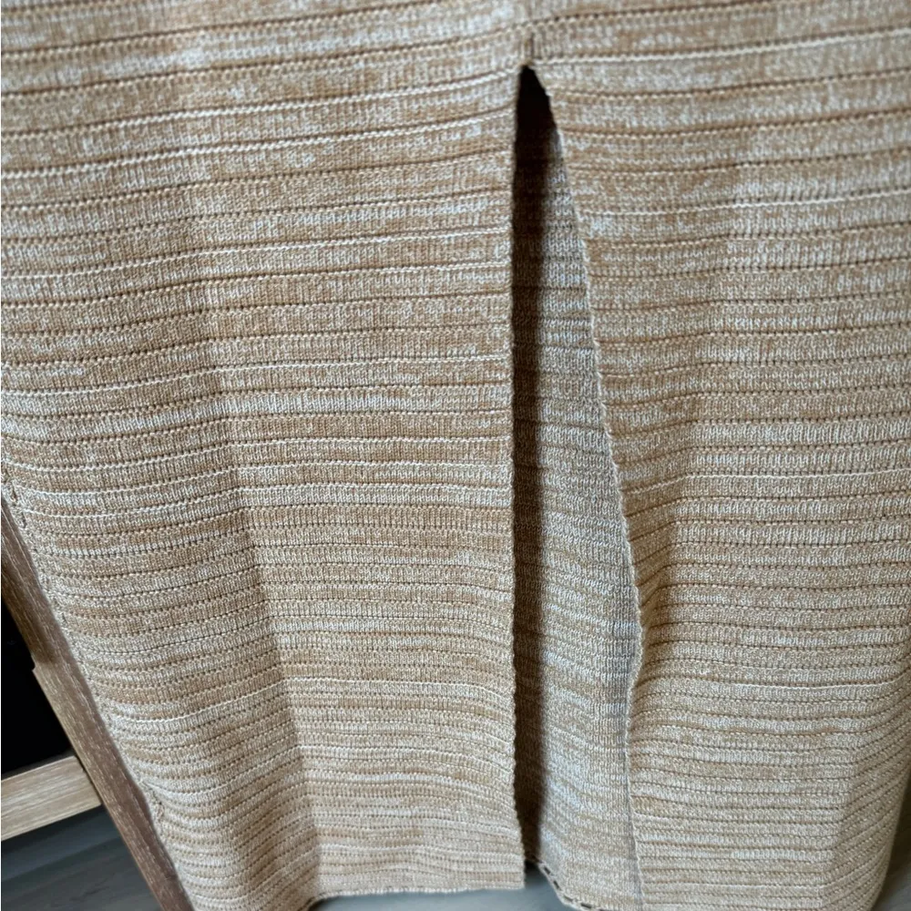 Torn by Ronny Kobo Madi Crochet Dress beige sand maxi resort vneck open back - Image 7