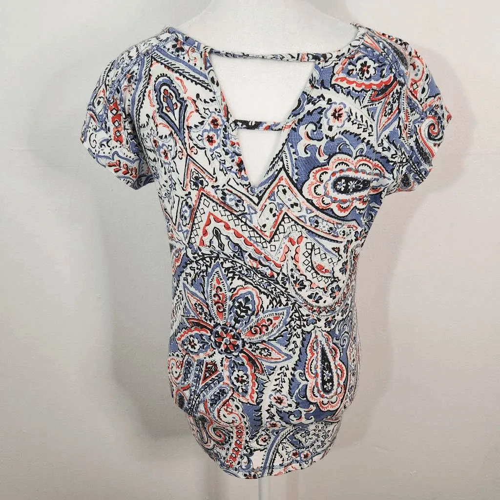 J. Jill Red Stripe Tee SizeXS and Talbots Paisley Tee Size XS Bundle of 2 Tops - Image 9