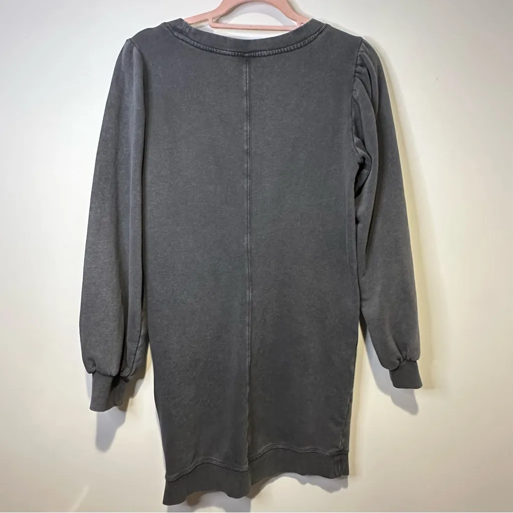 anthropologie daily practice washed tunic sweatshirt dress size extra small Gray - Image 5