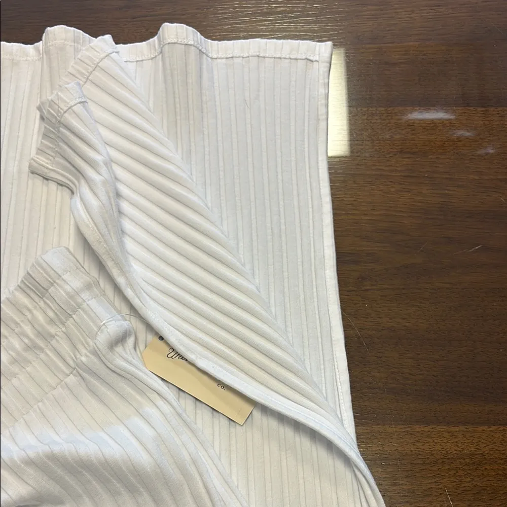 White Ribbed long skirt - Image 4