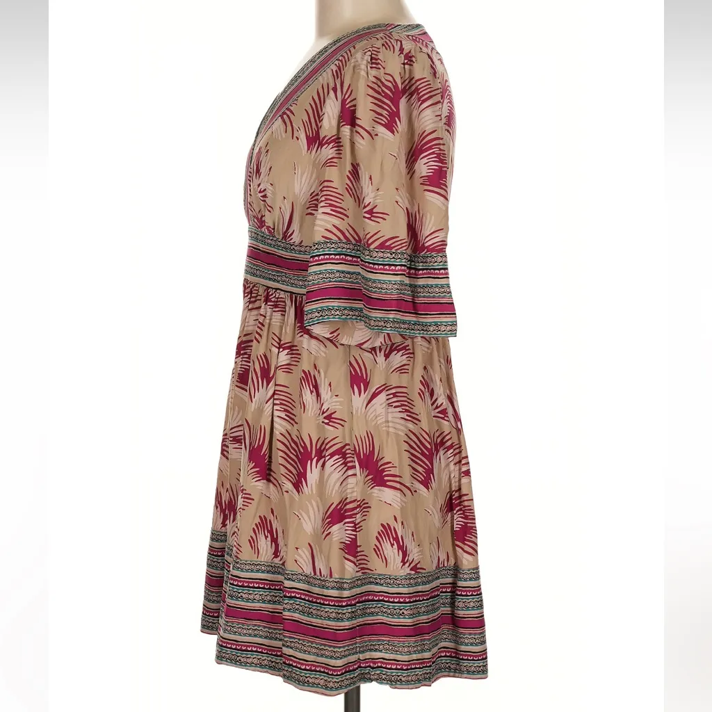 Vintage Betsey Johnson Y2K 100% Silk Babydoll Kimono Boho Mini Dress Size 6 S - Image 4