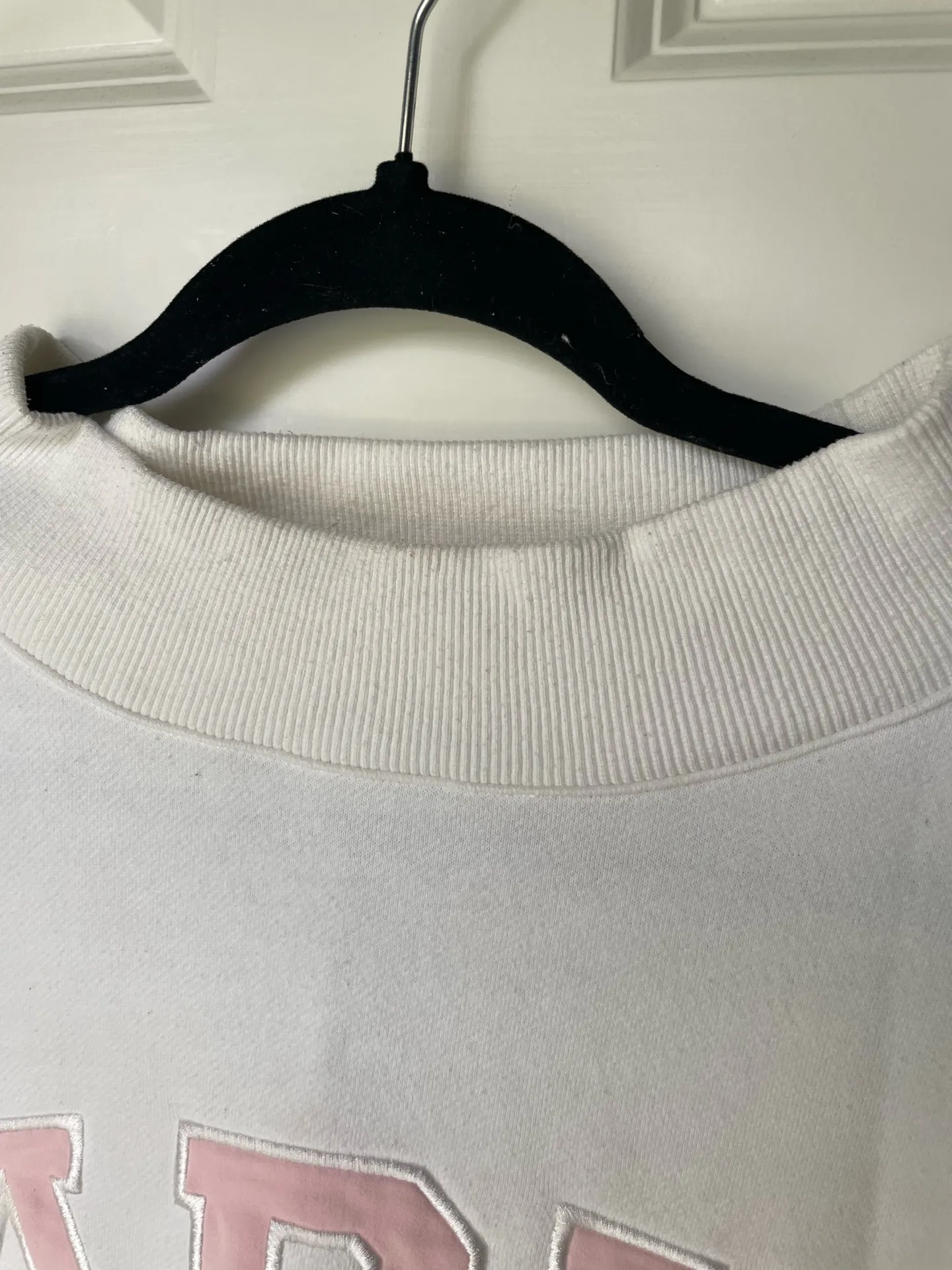 Parke White and Pink Mock Neck Sweatshirt  - Image 6