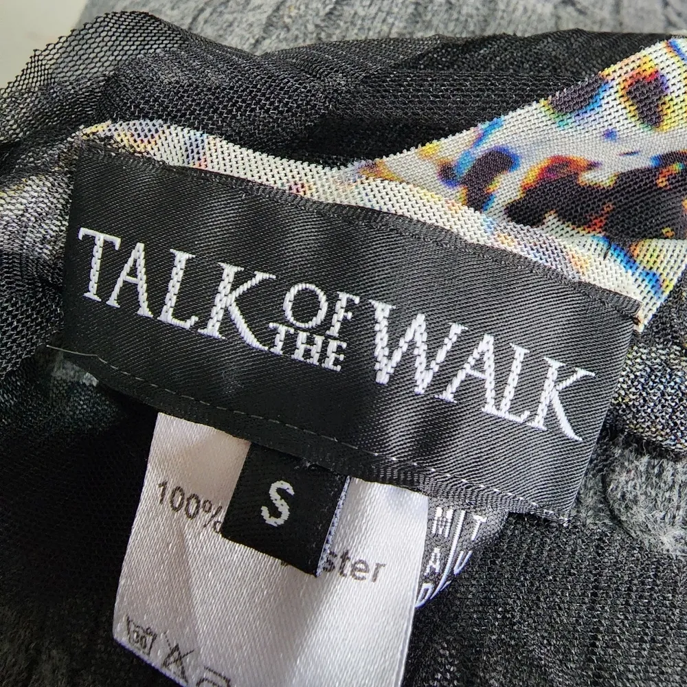 Talk of the Walk Black Sheer Animal Print Scarf with Fringe - Image 6