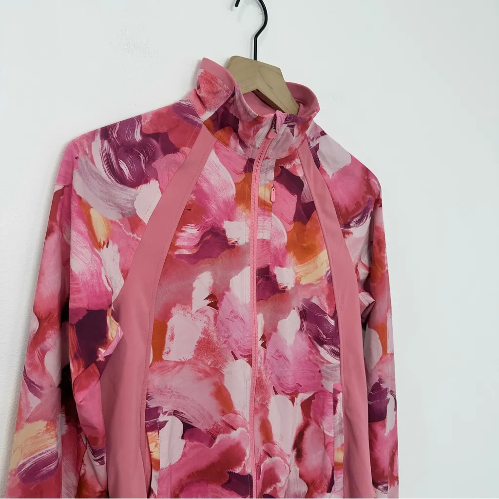 Athleta Run with it Jacket Full Zip Painted Energy Coral size XXS - Image 5