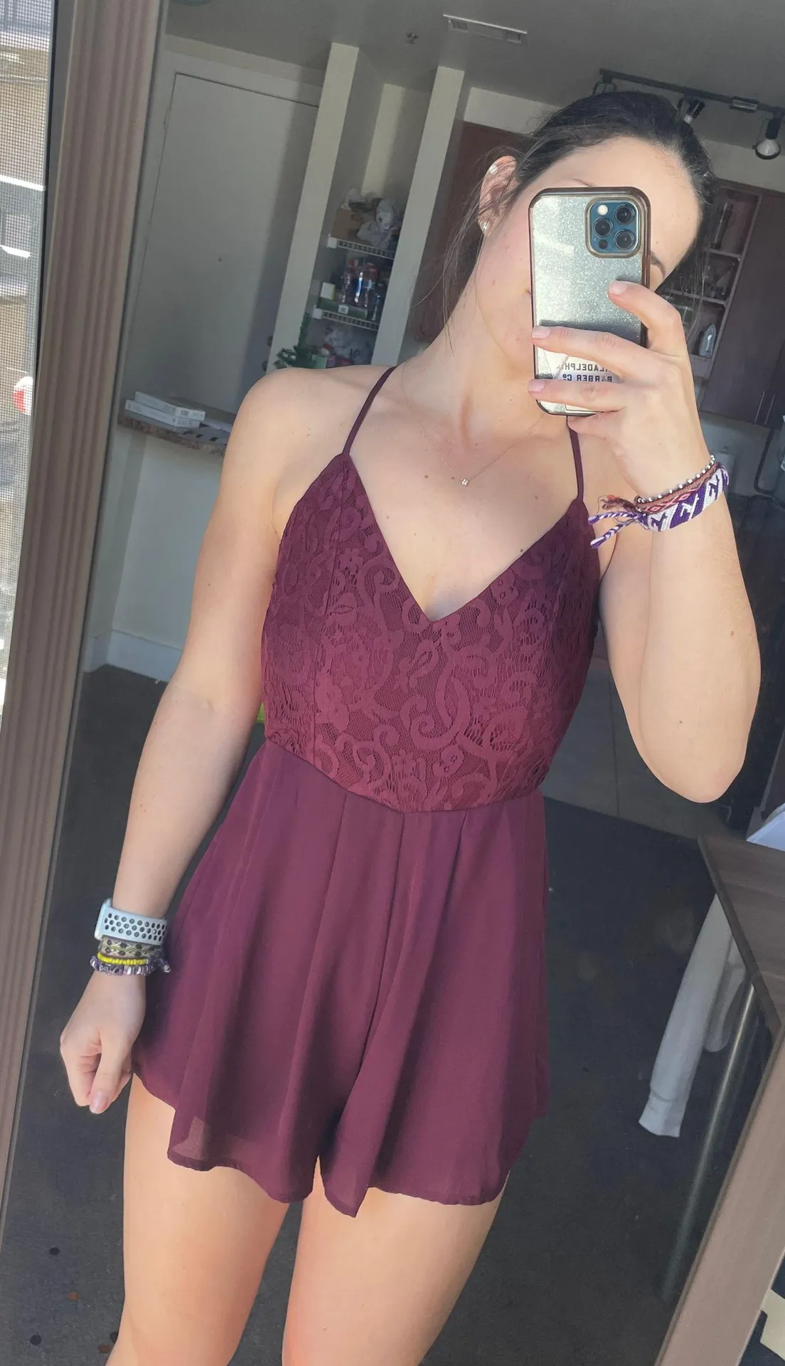 Red Backless Romper - Image 2