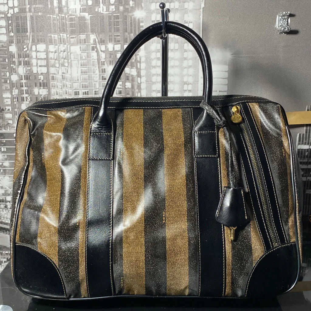 Authentic Fendi Penquin Stripe Bag - Image 9