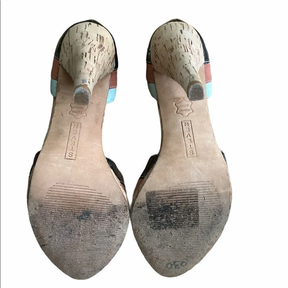 Steven Multicolor Suede & Patent Leather Shoes 8 M - Image 5