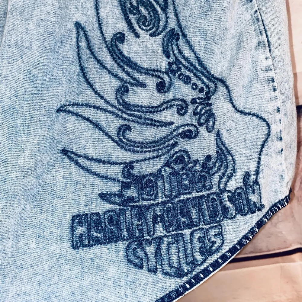 Harley-Davidson Denim Top sz M - Image 3