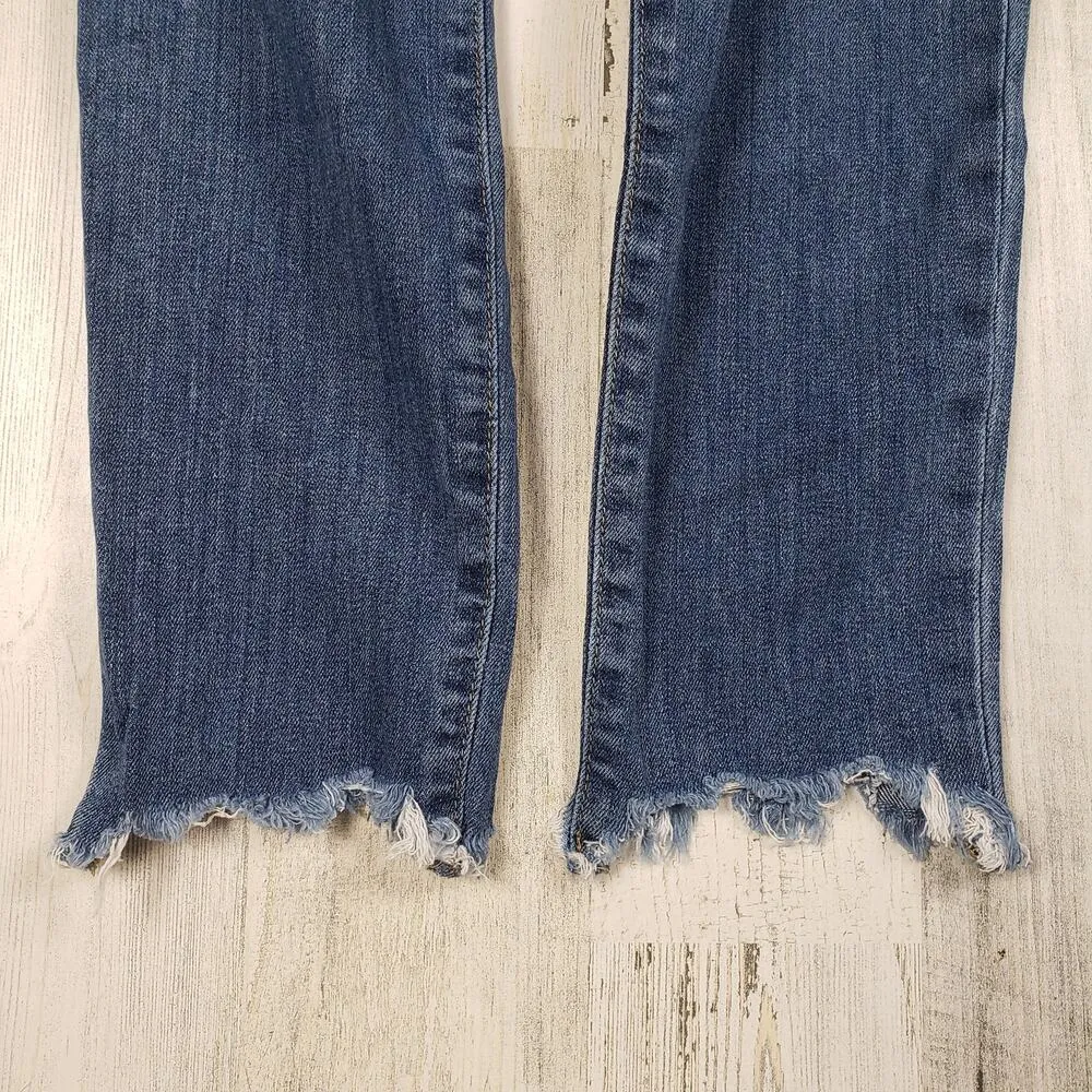 Joe's Distressed Denim Cut-Off High Rise Skinny Ankle Jeans Women's Size 28 - Image 5