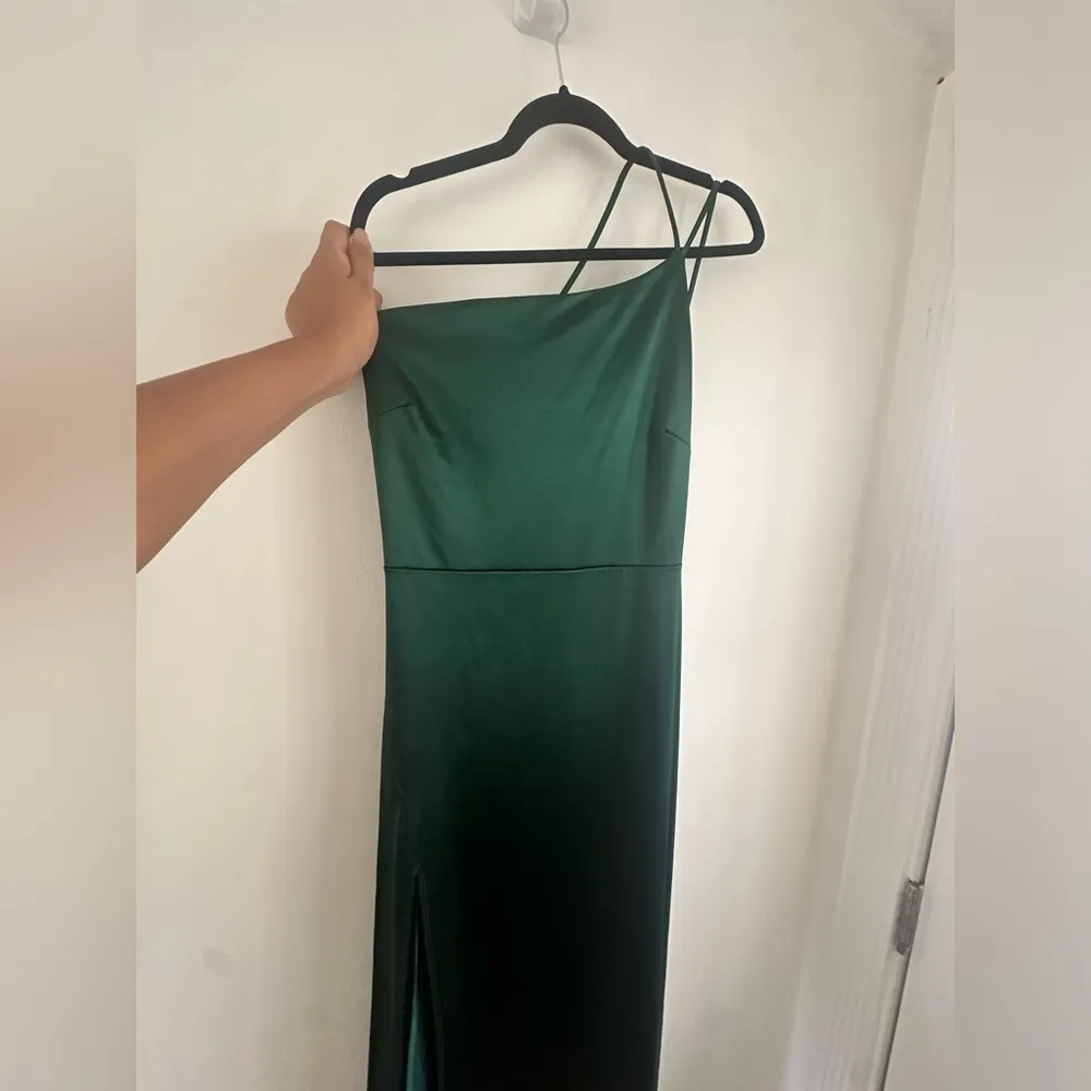 Rhiannon One-Shoulder Satin Long Dress - Image 2