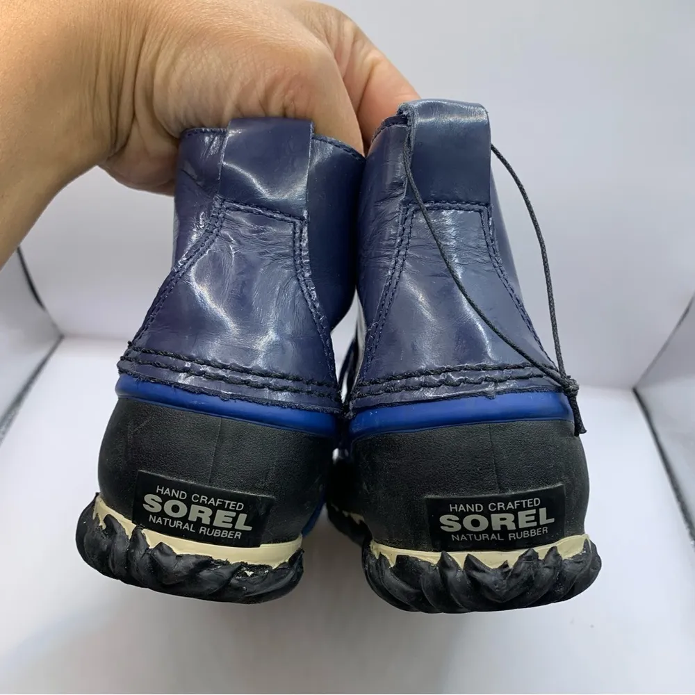 Sorel Women's Rain Boots Size 7.5 Blue Out N About Nocturnal EUC - Image 7