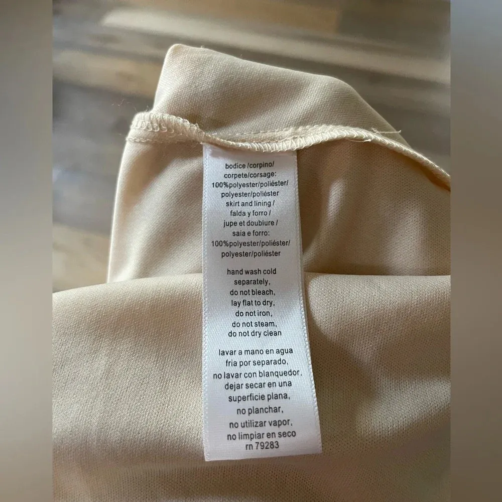 Alex Evenings Round Neck 3/4 Sleeve Floral Embroidered Stretch Mesh Dress Sz 10P - Image 10