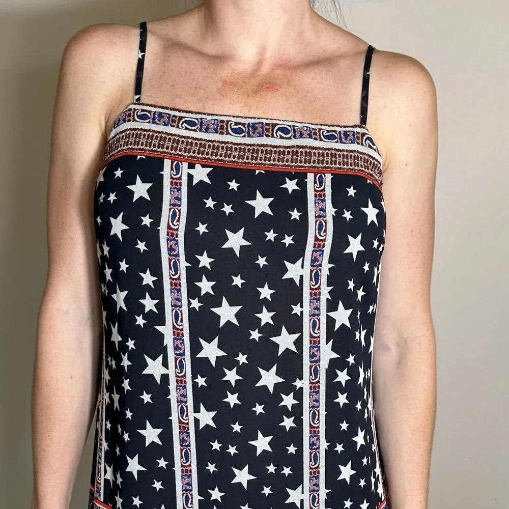 Avec Les Filles Star Print Midi Dress Size Medium - Image 2