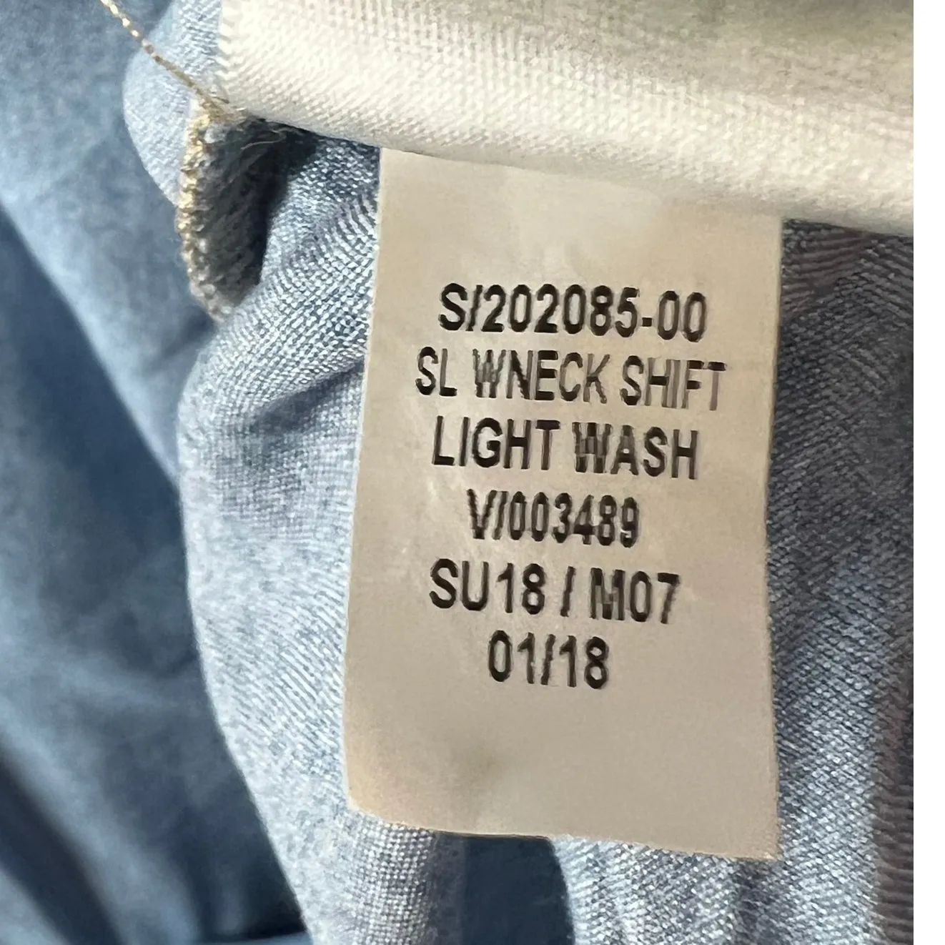 Old Navy Shift Dress Womens XL Blue Chambray Denim Light Wash Relaxed Summer - Image 13