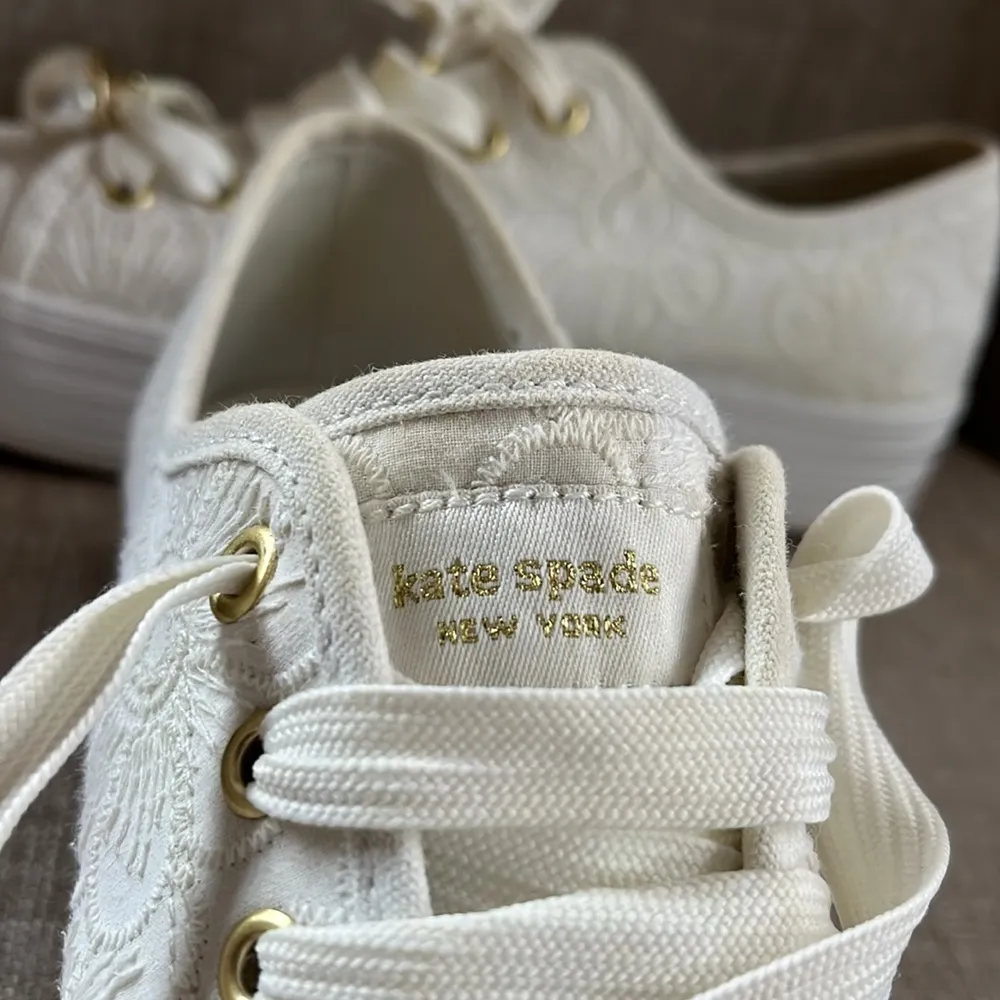Keds X Kate Spade New York Triple Kick Floral Eyelet & Pearl Sneakers - Image 9