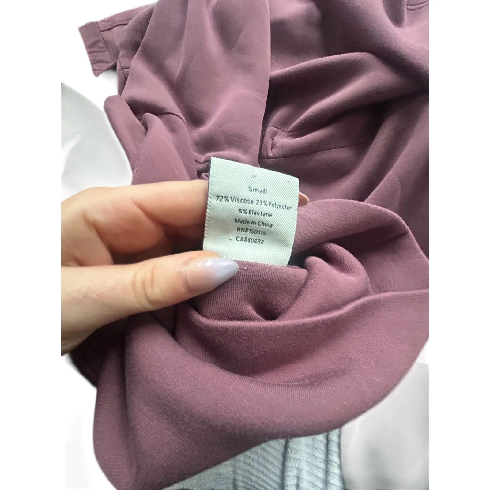 VARLEY Freya Sweat DoubleSoft Turtleneck Pullover Drawstring Waist Rose Mauve S - Image 11