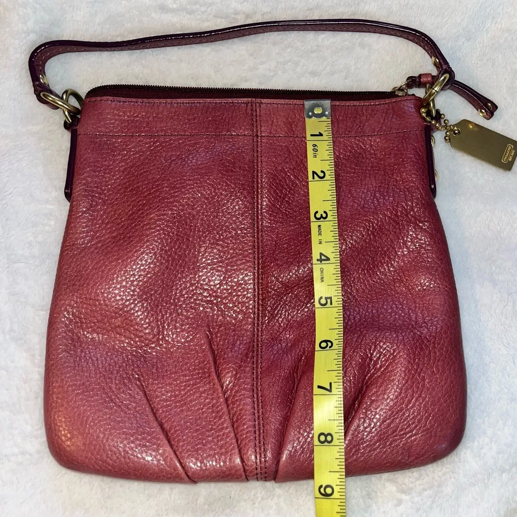 Coach Vintage Style Deep Red Leather Handbag - Image 7