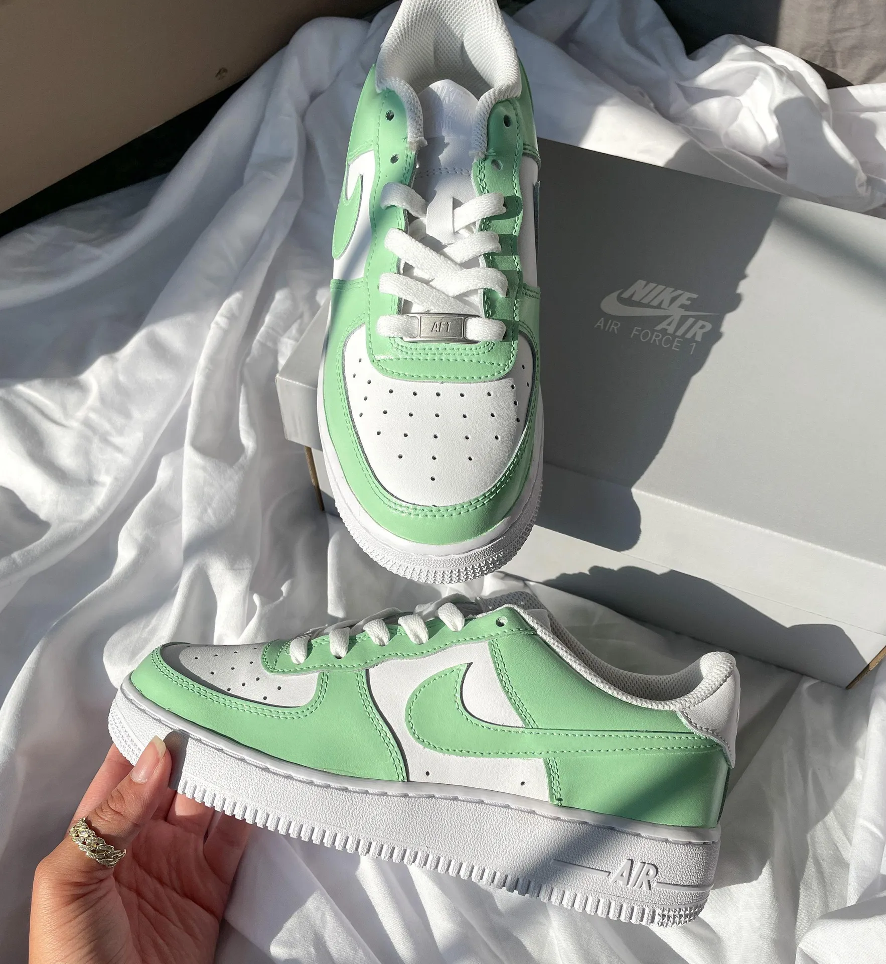 Nike Air Force 1 Custom Sage Green - Image 6