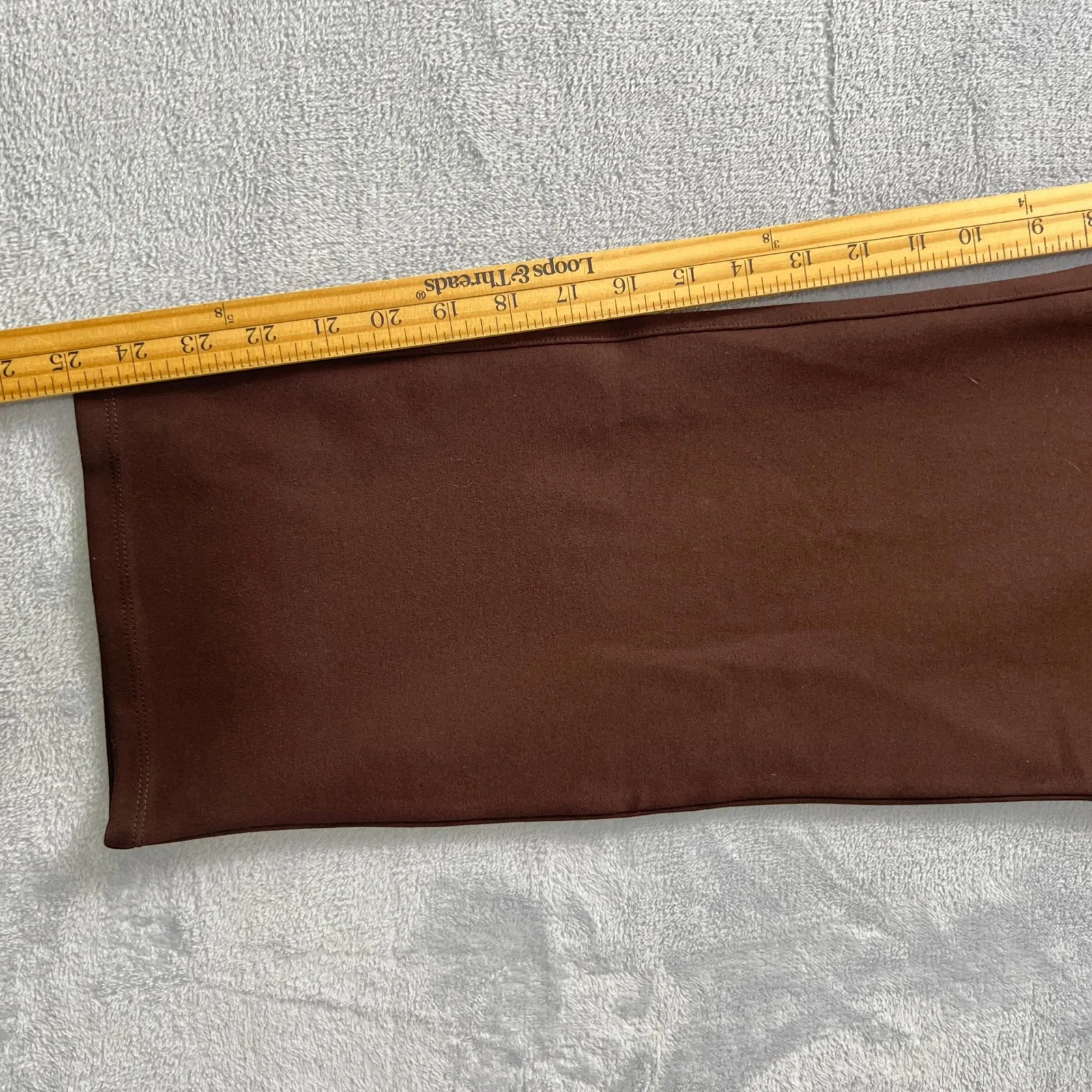 Quince Ultra Stretch Ponte Straight leg Pull-On Pants PXL Brown Minimal Classic - Image 8