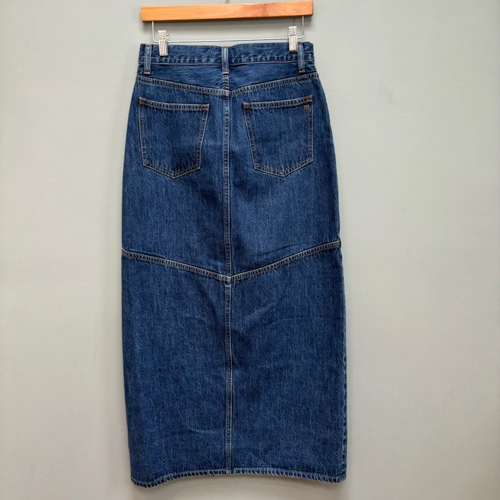 Madewell  90s Denim Mid-Rise Maxi Skirt in Pineland Wash 26 - Image 7