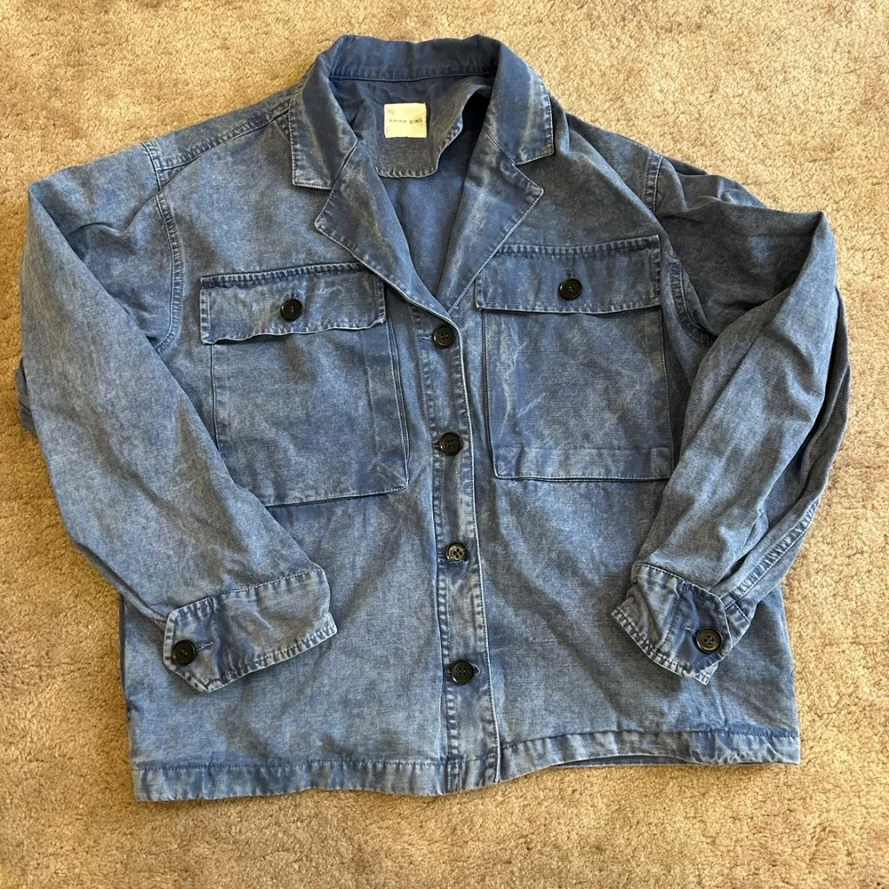 Anine Bing Sawyer oversized denim twill jacket - Image 2