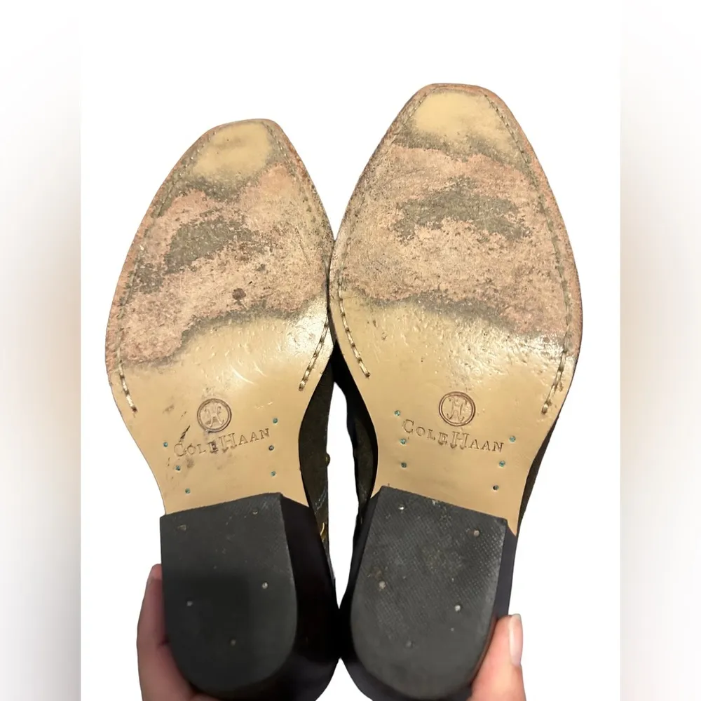 Morgan Mule Brown Suede Studded Western Heel Shoe Size 8 - Image 7