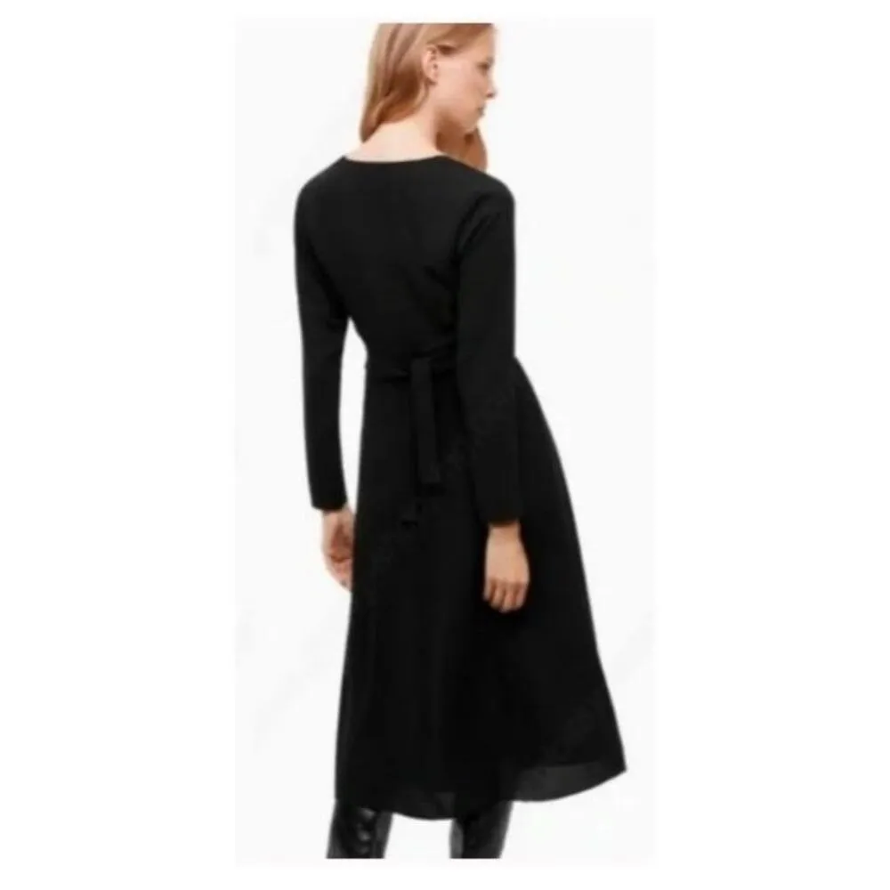 NWT Aritzia Wilfred Aubagne Black Midi Dress - Image 14