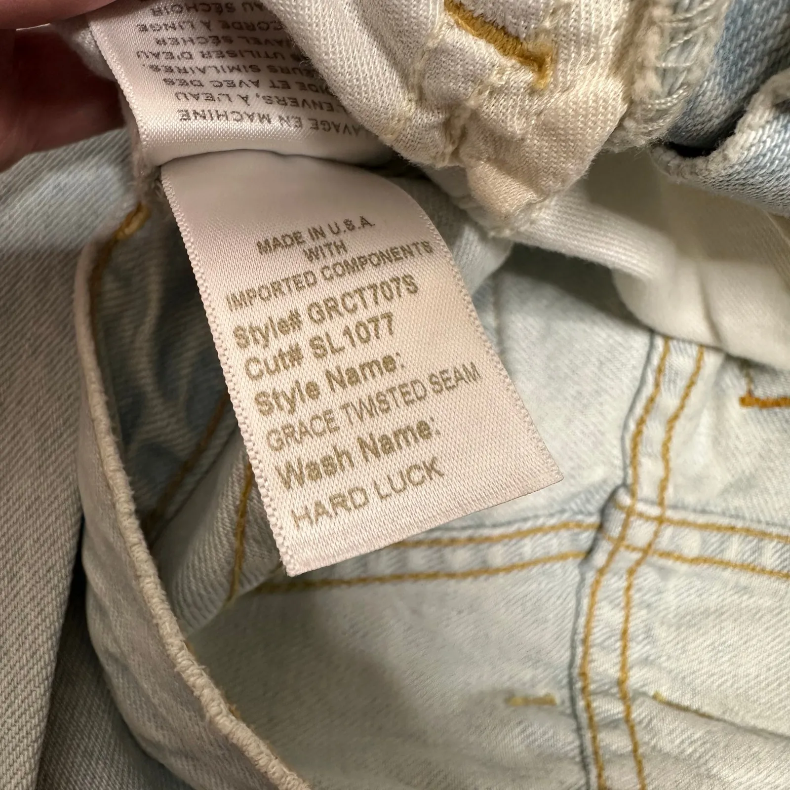 NEW Slvrlake Grace Twisted Seam Jeans in Hard Luck Women's Size 25 - Image 9