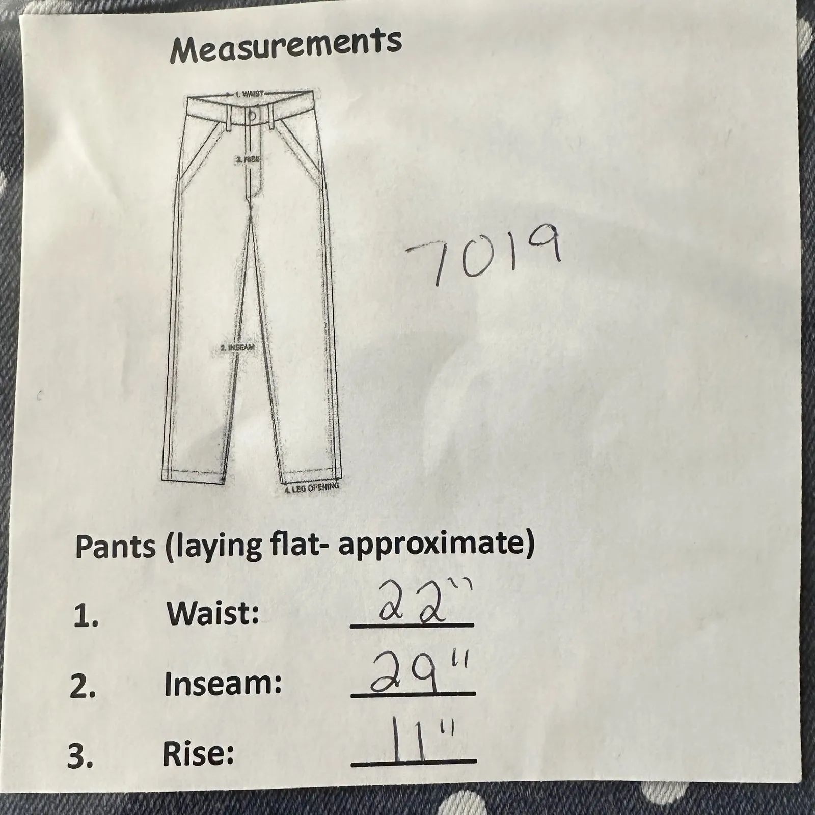 Woman Within Polka Dot Jeans Womens 22W Natural Fit Blue White Denim Pants - Image 5