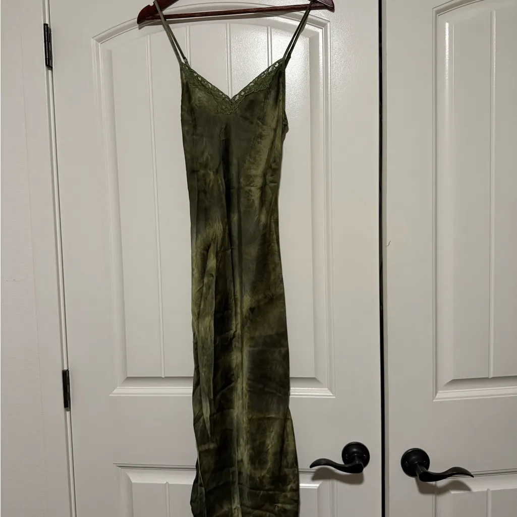 Mes Demoiselles Olive Silk slip Dress Green Size XS - Image 2