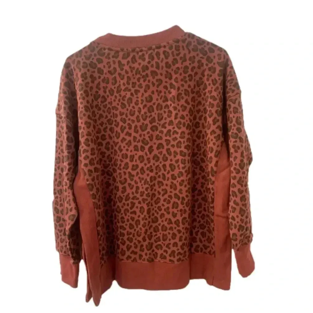 90 Degrees Leopard Mocha Size Medium Sweater Brown - Image 2