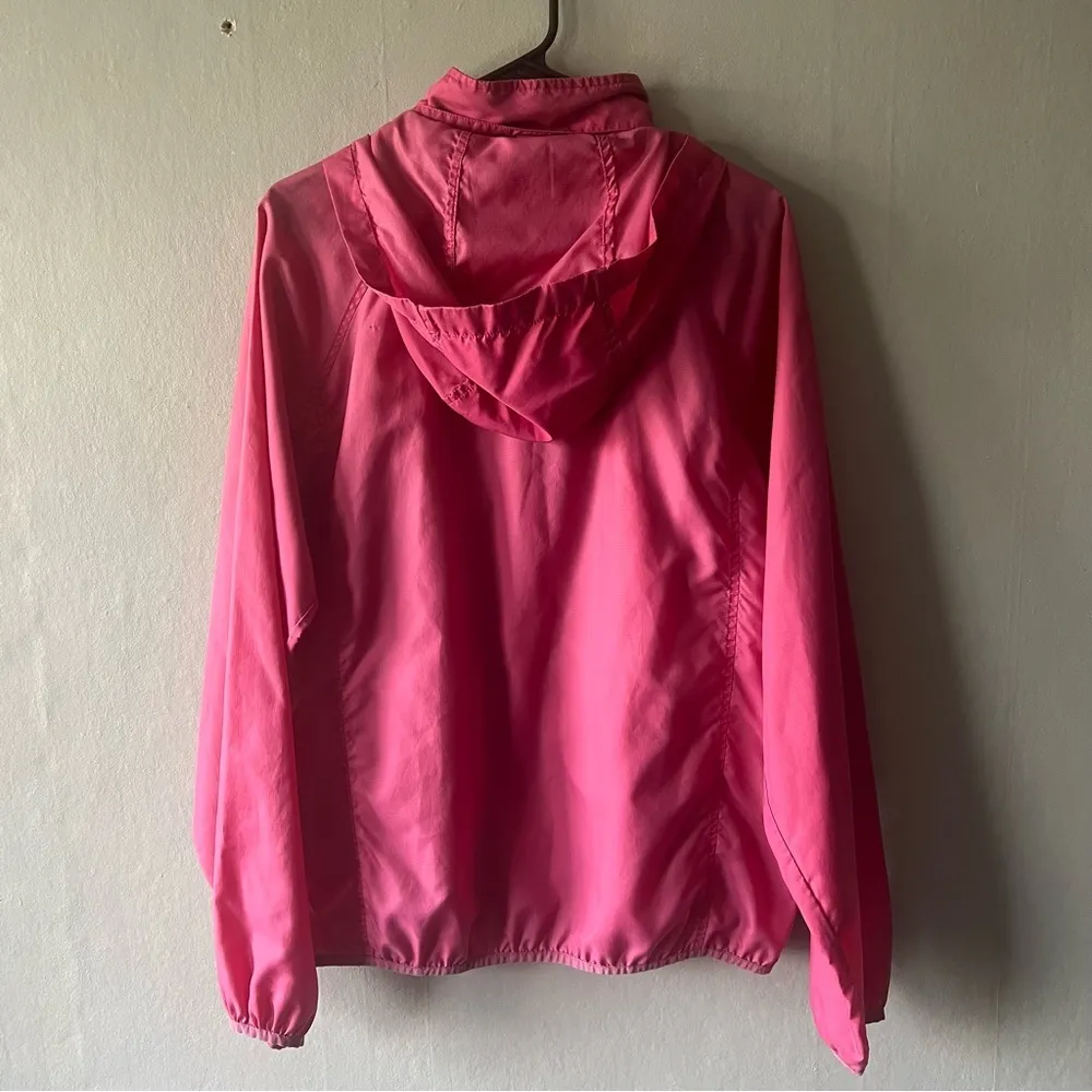 L.L. Bean Pink Lightweight Windbreaker Jacket Size Large - Image 7