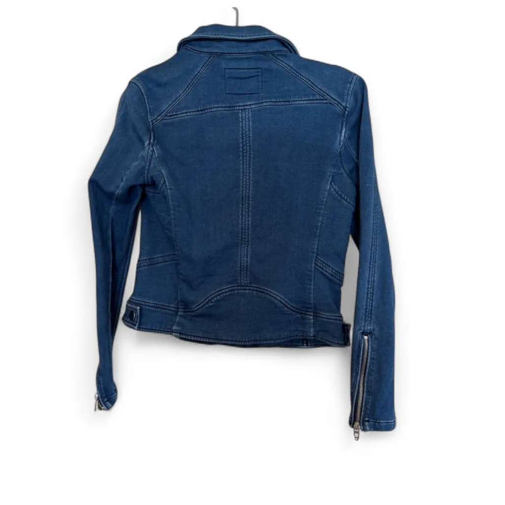 BLANK NYC Blue Denim Hello Moto Style Jacket Womens Small - Image 3