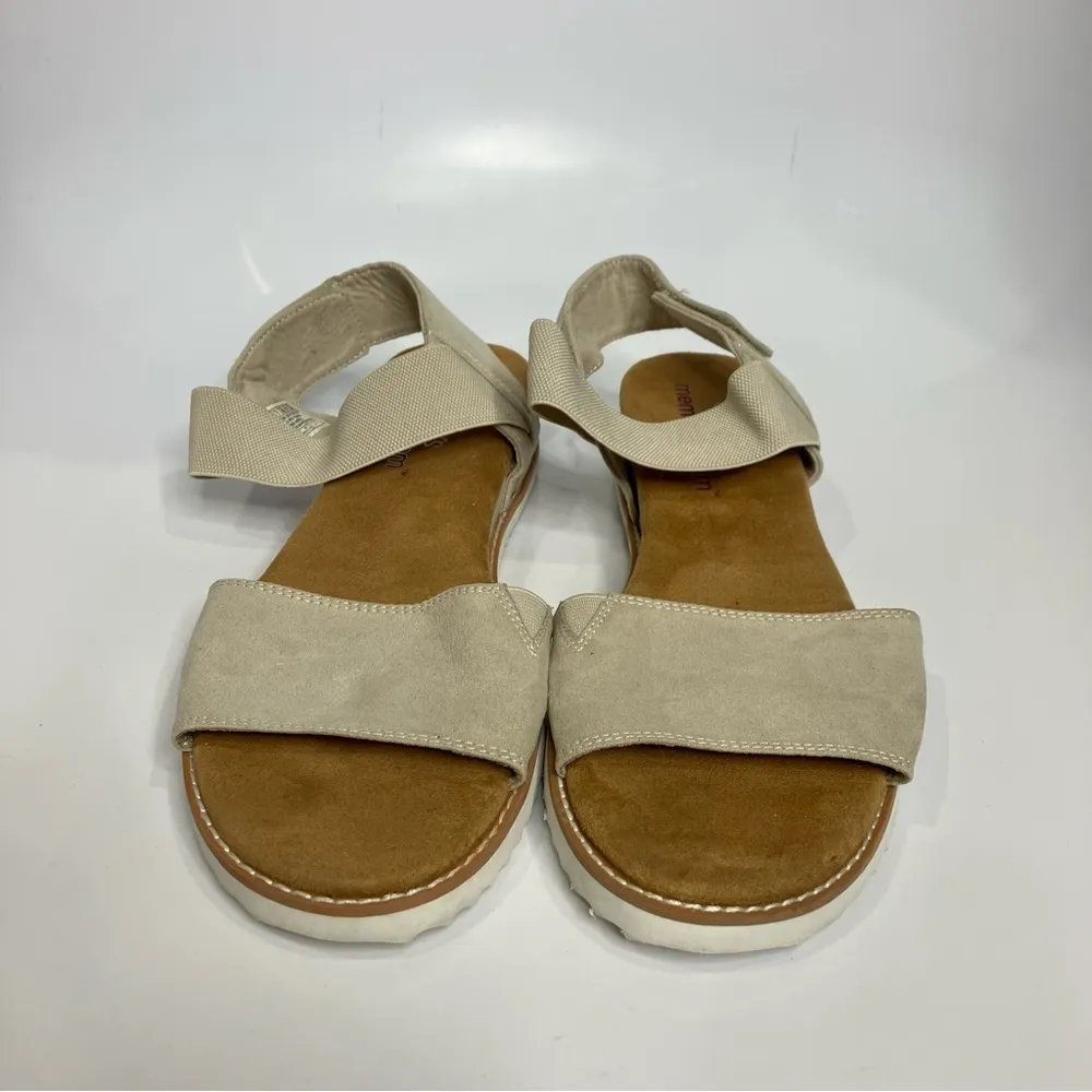 Skechers memory foam wedge Sandals tan women’s size 10 casual minimalist neutral - Image 2