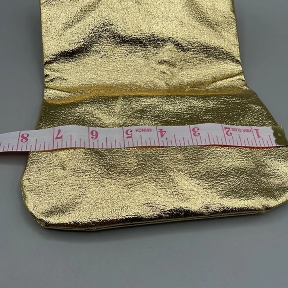 Vintage MOD gold clutch with attached chain purse. Gold - Image 3