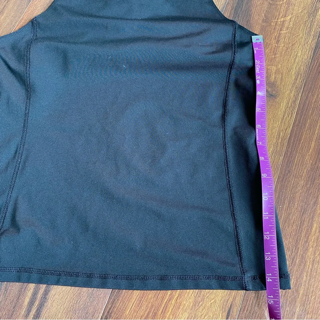 4/$20 NY&C Sport Performance Cross Back Tank Shelf Bra Black Size L - Image 2