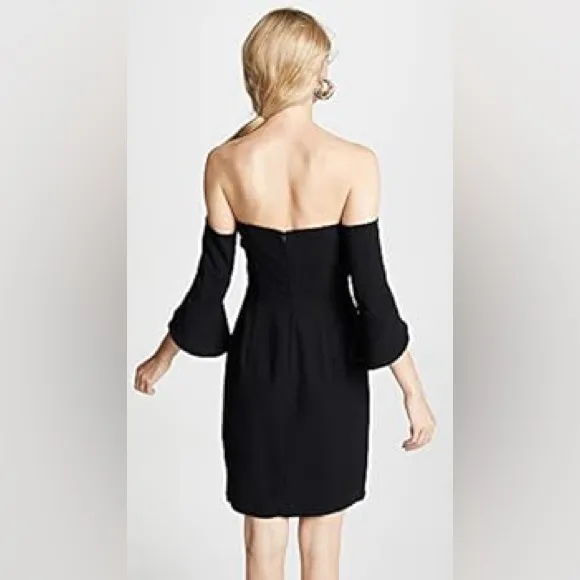 Cupcakes and Cashmere Lexy Off Shoulder Elegant Black Dress Size 8 Medium NWT - Image 2