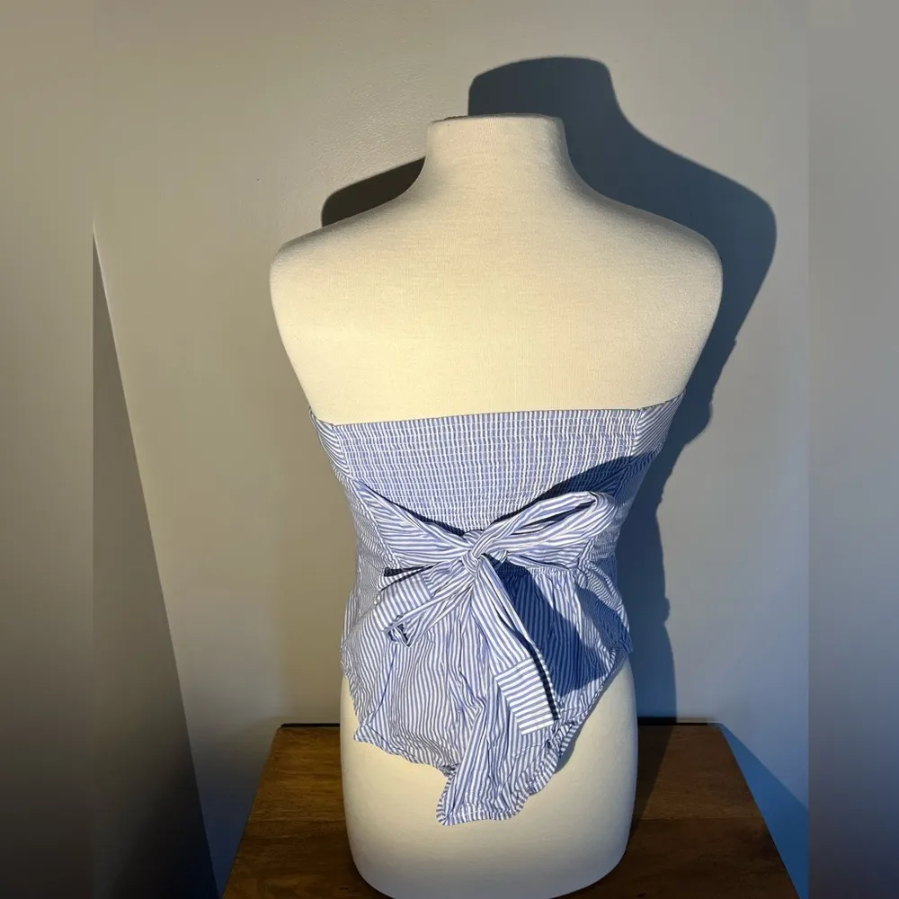 Anthropologie Maeve strapless blouse - Image 10