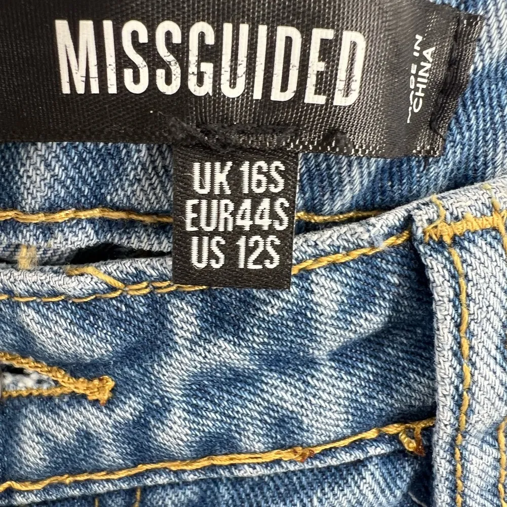 Missguided 12S straight leg denim jeans casual blue non distressed - Image 5