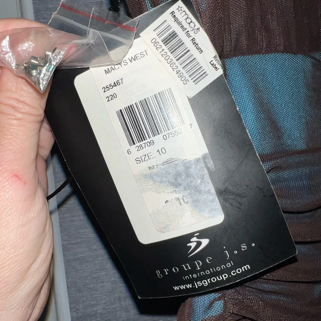 Beautiful Brown and Turquoise Dress Blue Size 10 - Image 3