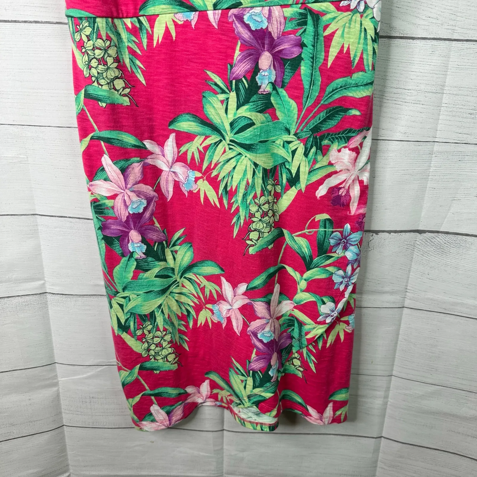 Tommy Bahama Womens size Small Floriana Tropical Hawaiian Tropical Dress Pink - Image 4
