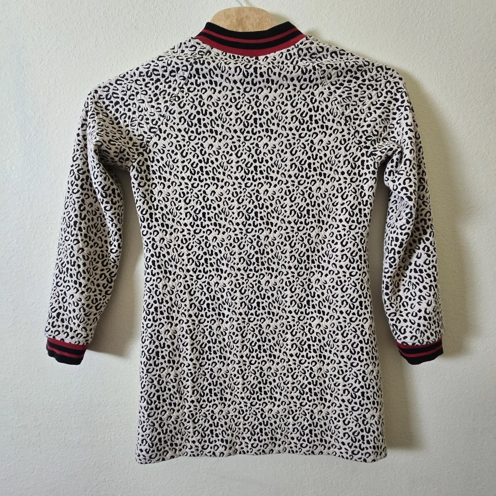 Sanctuary Womens Tan Black Leopard‎ Print Long Sleeve Bomber Jacket Size Small - Image 3